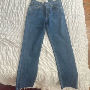 Agolde kye mid rise straight crop jeans NWT